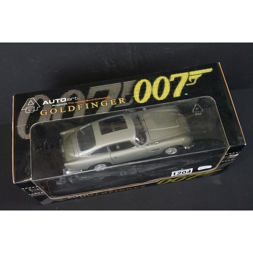 1204 - Boxed AutoArt 70021 James Bond 007 Goldfinger Aston Martin DB5 diecast model, ex