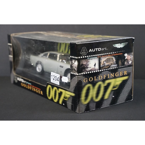 1204 - Boxed AutoArt 70021 James Bond 007 Goldfinger Aston Martin DB5 diecast model, ex