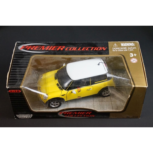 1221 - Five boxed diecast models to include 2 x 1/18 Motor Max Premier Collection (2001 Mini Cooper & Lexus... 