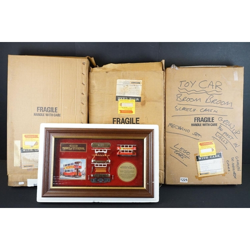 1225 - Three Matchbox Models of Yesteryear ltd edn framed cabinet displays to include Preston Tramcar (ltd ... 