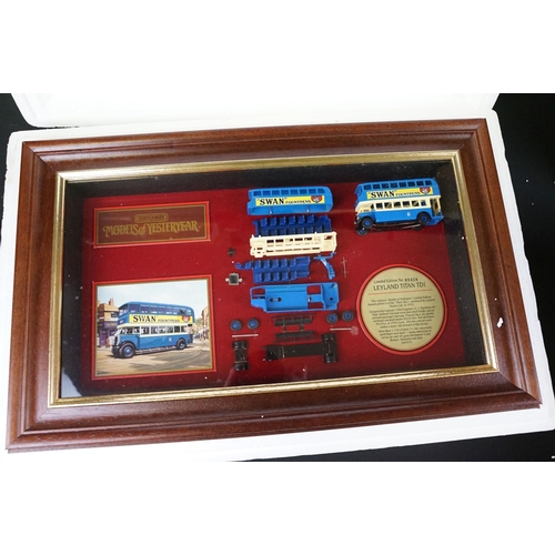 1225 - Three Matchbox Models of Yesteryear ltd edn framed cabinet displays to include Preston Tramcar (ltd ... 