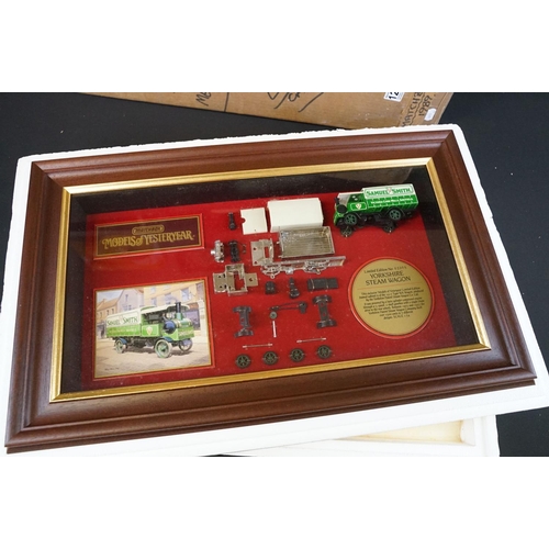 1225 - Three Matchbox Models of Yesteryear ltd edn framed cabinet displays to include Preston Tramcar (ltd ... 