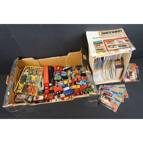 1231 - Around 80 play worn mid 20th C onwards diecast models to include Dinky, Corgi, Matchbox etc plus a l... 