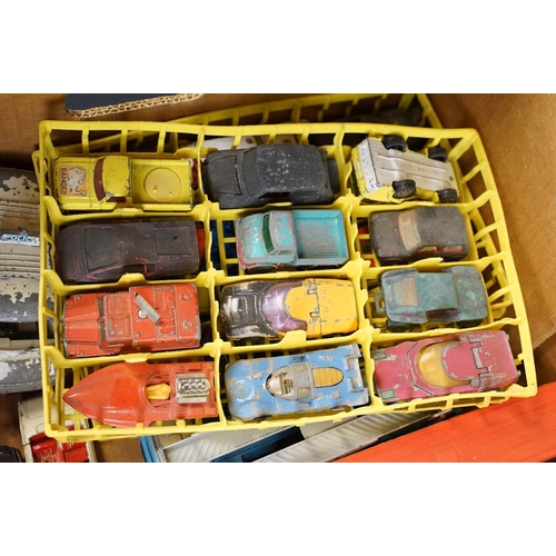 1231 - Around 80 play worn mid 20th C onwards diecast models to include Dinky, Corgi, Matchbox etc plus a l... 