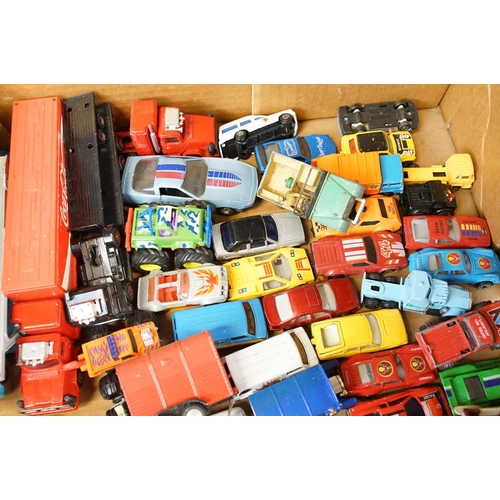 1231 - Around 80 play worn mid 20th C onwards diecast models to include Dinky, Corgi, Matchbox etc plus a l... 