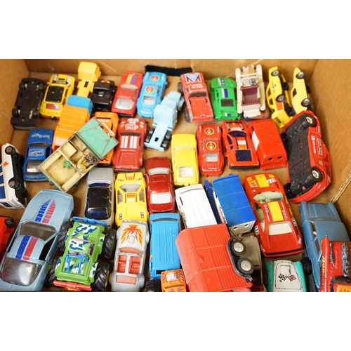 1231 - Around 80 play worn mid 20th C onwards diecast models to include Dinky, Corgi, Matchbox etc plus a l... 