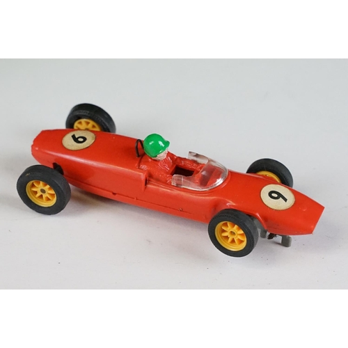 1286 - Five boxed Triang Scalextric racing car models to include C54 Lotus Racing Car in yellow, C82 Lotus ... 