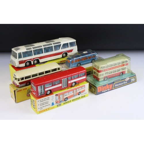 1314 - Five boxed Dinky diecast models to include 952 Vegas Major Luxury Coach (showing some paint wear), 2... 