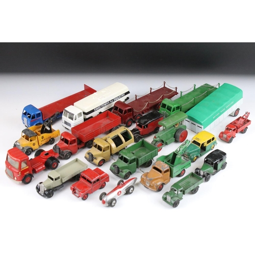 1317 - Collection of 19 Mid 20th C Dinky diecast models to include Dumper Truck, 3 x Foden Flat Bed Trucks ... 