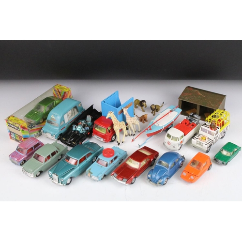 1318 - Collection of 14 diecast models, mostly mid 20th C, to include Dinky, Triang Spot-On, Corgi, Matchbo... 