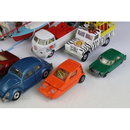 1318 - Collection of 14 diecast models, mostly mid 20th C, to include Dinky, Triang Spot-On, Corgi, Matchbo... 