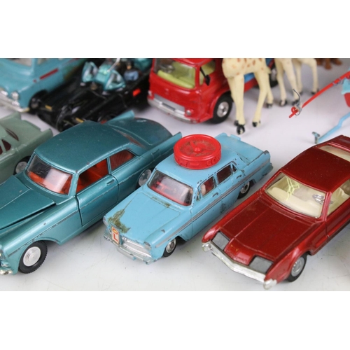 1318 - Collection of 14 diecast models, mostly mid 20th C, to include Dinky, Triang Spot-On, Corgi, Matchbo... 