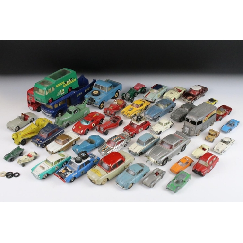 1319 - Collection of over 40 play worn diecast models, mostly mid 20th C examples, to include Corgi, Dinky,... 