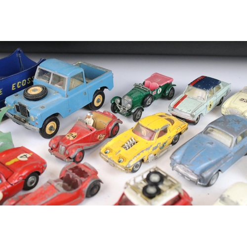 1319 - Collection of over 40 play worn diecast models, mostly mid 20th C examples, to include Corgi, Dinky,... 