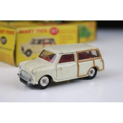 1352 - Six boxed Dinky diecast models to include 158 Riley Saloon in cream with green hubs, 164 Vauxhall Cr... 