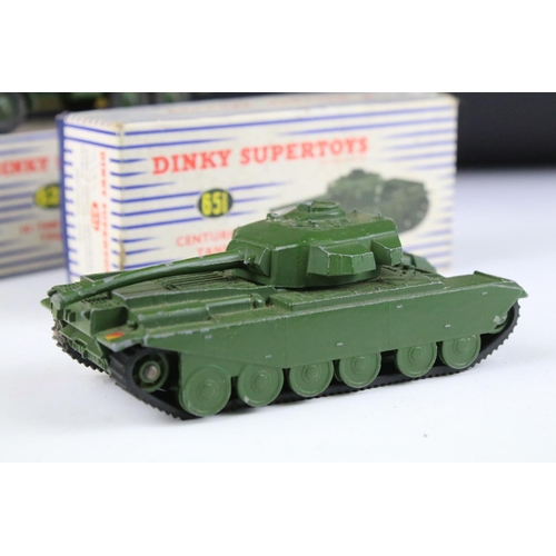 1355 - Six boxed Dinky military diecast models to include 697 25 Pounder Field Gun Set, 2 x 693 7.2 Howitze... 