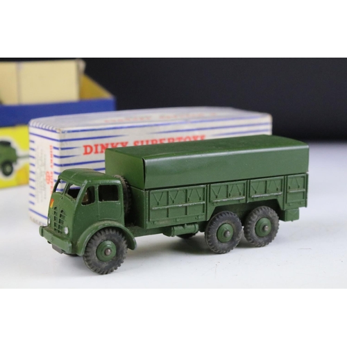 1355 - Six boxed Dinky military diecast models to include 697 25 Pounder Field Gun Set, 2 x 693 7.2 Howitze... 