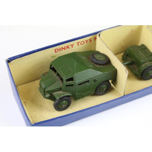 1355 - Six boxed Dinky military diecast models to include 697 25 Pounder Field Gun Set, 2 x 693 7.2 Howitze... 