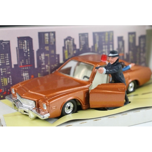 1357 - Two boxed Corgi TV related diecast model & figure sets to include 290 Kojak Buick (box shows denting... 