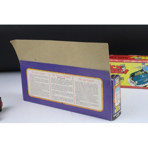 1358 - Collection of diecast models and figures to include a boxed Schylling Dick Tracy Classic Tin Riot Ca... 