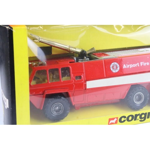 1359 - Two boxed Corgi diecast fire models to include 1118 Chubb Pathfinder Airport Services (diecast ex, b... 