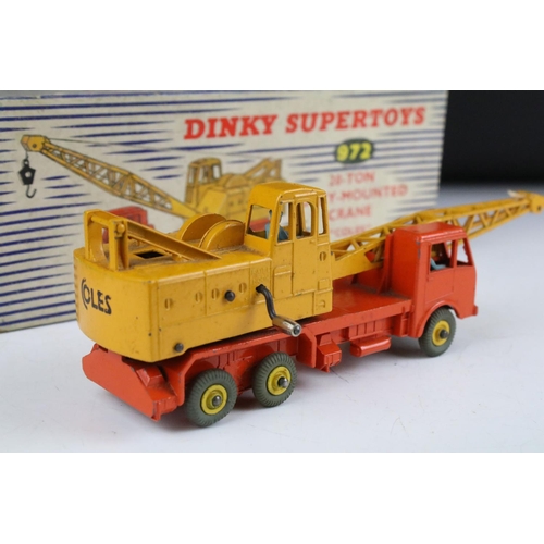 1360 - Five boxed Dinky Supertoys diecast models to include 905 Foden Flat Truck with chains (poles and cha... 