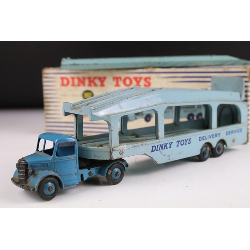 1360 - Five boxed Dinky Supertoys diecast models to include 905 Foden Flat Truck with chains (poles and cha... 