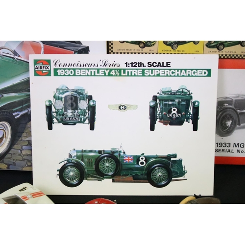 205 - Collection of kit built plastic & metal models of varying scales, to include 8 boxed examples (featu... 