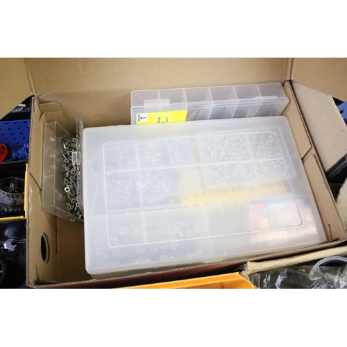 218 - Large group of construction kit and Meccano items to include various parts and accessories form the ... 