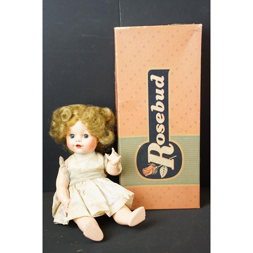 363 - Group of four mid 20th C dolls to include a Pedigree hard plastic doll (approx 46cm tall), two boxed... 