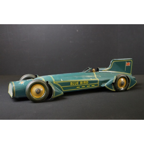 1392 - Early-to-mid 20th C tinplate clockwork model of Captain Malcolm Campbell's 'Blue Bird' Land Speed Re... 