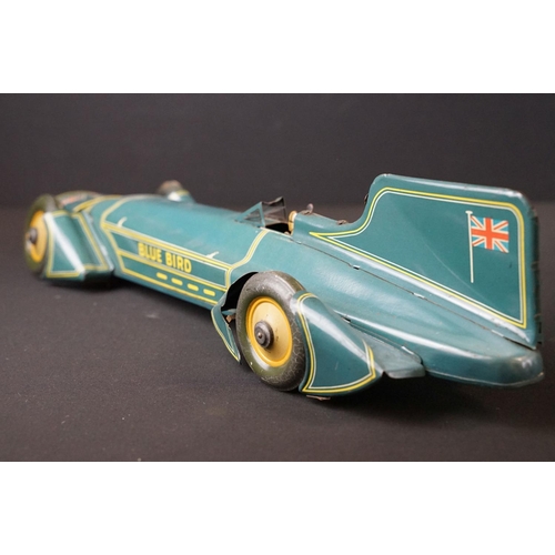 1392 - Early-to-mid 20th C tinplate clockwork model of Captain Malcolm Campbell's 'Blue Bird' Land Speed Re... 