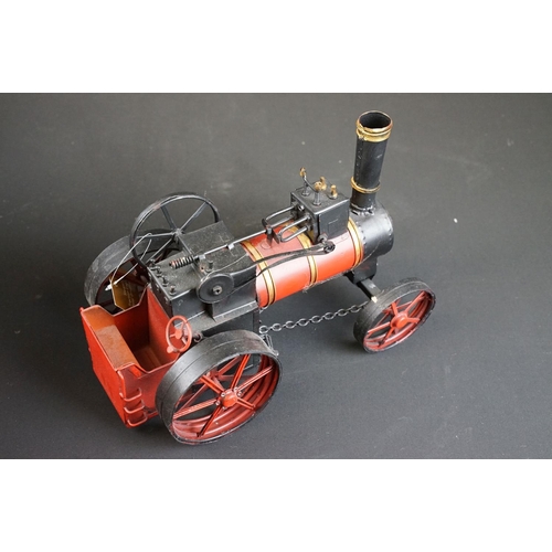 185 - Two Mamod TE1A Steam Tractor models both vg plus a boxed (tatty box) Kreatif Kraft hand painted Stea... 