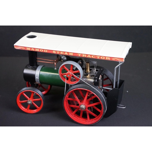 185 - Two Mamod TE1A Steam Tractor models both vg plus a boxed (tatty box) Kreatif Kraft hand painted Stea... 