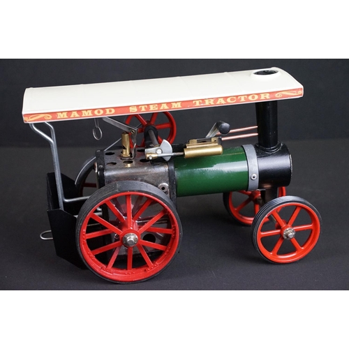 185 - Two Mamod TE1A Steam Tractor models both vg plus a boxed (tatty box) Kreatif Kraft hand painted Stea... 