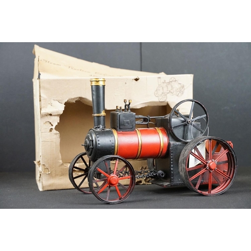 185 - Two Mamod TE1A Steam Tractor models both vg plus a boxed (tatty box) Kreatif Kraft hand painted Stea... 