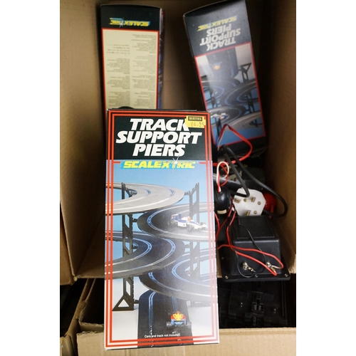 226 - Large quantity of Scalextric accessories to include various track, 5 x boxed Track Support Piers, 4 ... 