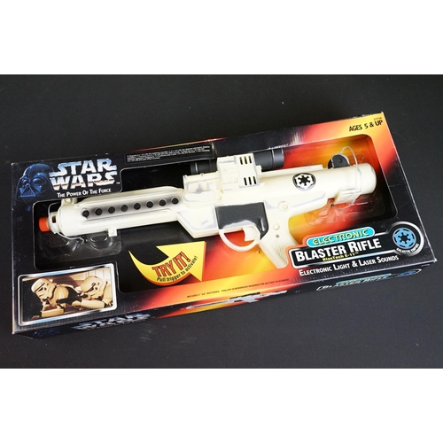 229 - Star Wars - Collection of four boxed Star Wars Kenner The Power Of The Force weapons to include Elec... 