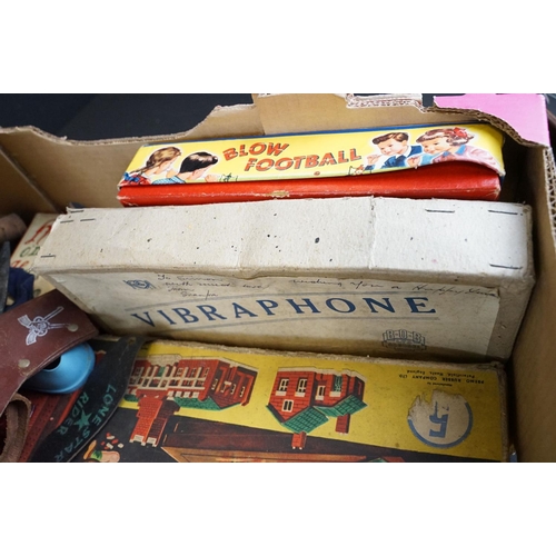 237 - Collection of various vintage boxed toys and games to include Tap Building, Junior Driver Steering W... 