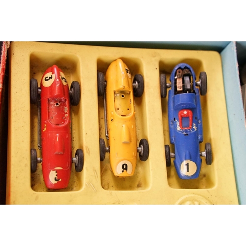 239 - Boxed Triang Scalextric Model Motor Racing Set 65 (with slot cars & controllers, contents appear com... 