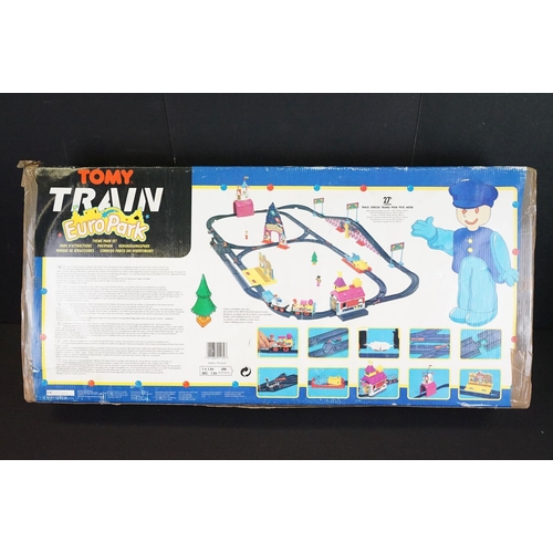 240 - Three boxed TOMY train and construction sets to include Train Le Shuttle Channel Tunnel Set, Train E... 