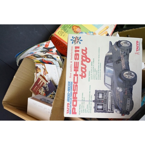 245 - Collection of mixed toys to include Japanese Polizei Volkswagen, boxed Taiyo Radio controlled Porsch... 