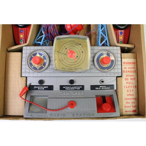 1444 - Boxed Merit Dan Dare Space Control Radio Station, no. 3110, contents appear gd other than missing in... 