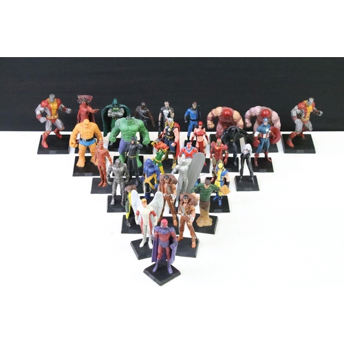 1454 - 31 Eaglemoss Marvel diecast figures to include Sandman, The Thing, Thor, Captain America, Silver Sur... 