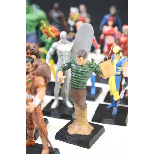 1454 - 31 Eaglemoss Marvel diecast figures to include Sandman, The Thing, Thor, Captain America, Silver Sur... 