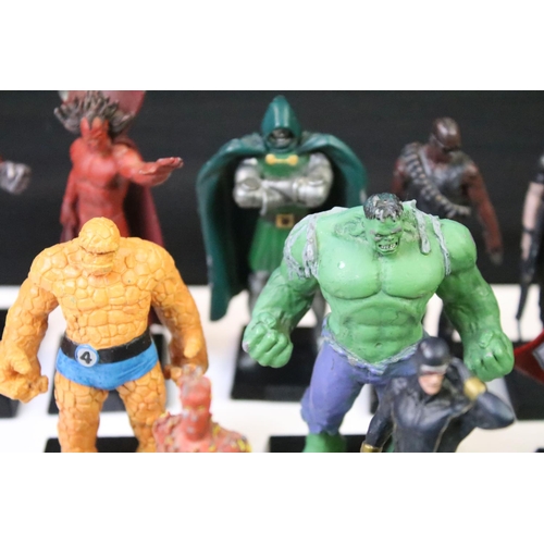 1454 - 31 Eaglemoss Marvel diecast figures to include Sandman, The Thing, Thor, Captain America, Silver Sur... 