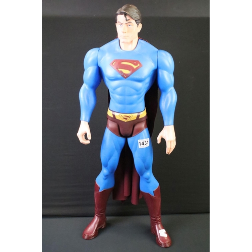 1431 - Two Jakks Pacific plastic figures to include Superman and Batman, figures showing some play wear