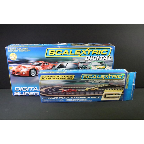 1442 - Boxed Scalextric Digital Super GT Set, no. C1201, with three slot cars (Aston Martin DBR9, Porsche 9... 