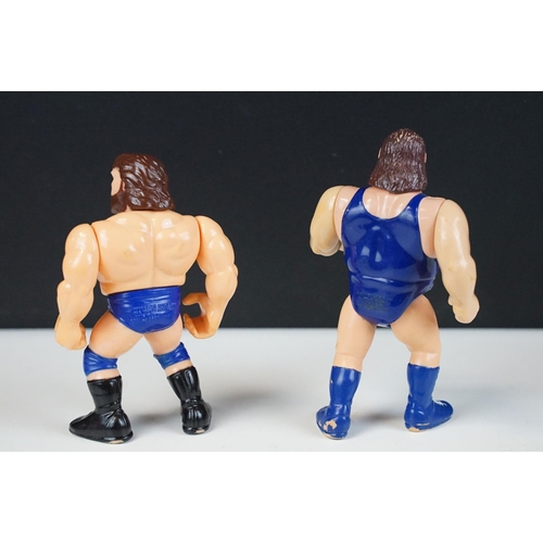 1519 - WWF / WWE Wrestling - Seven Hasbro WWF figures to include Hacksaw Jim Duggan, Hulk Hogan, Earthquake... 