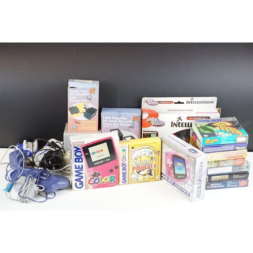 1520 - Retro Gaming - Three boxed Nintendo Game Boy consoles to include Game Boy Color (in pink), Game Boy ... 